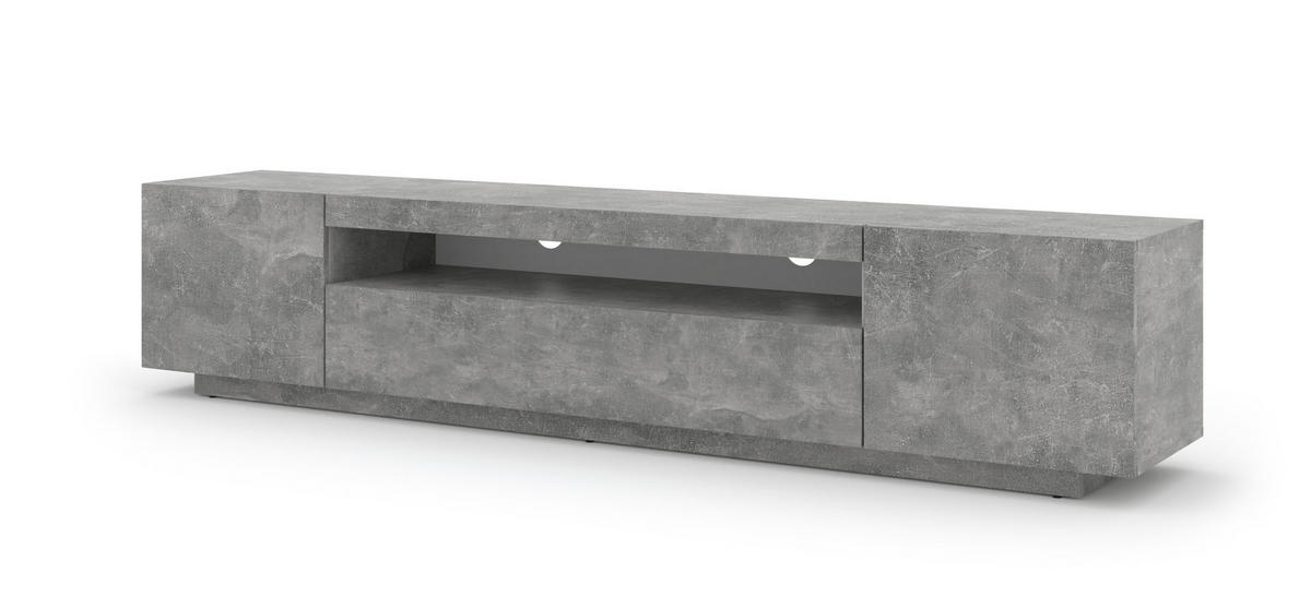 TV LOWBOARD Beton 200/42/37 - Grau, Holzwerkstoff (200/42/37cm) - RAUMHIRSCH FURNITURE