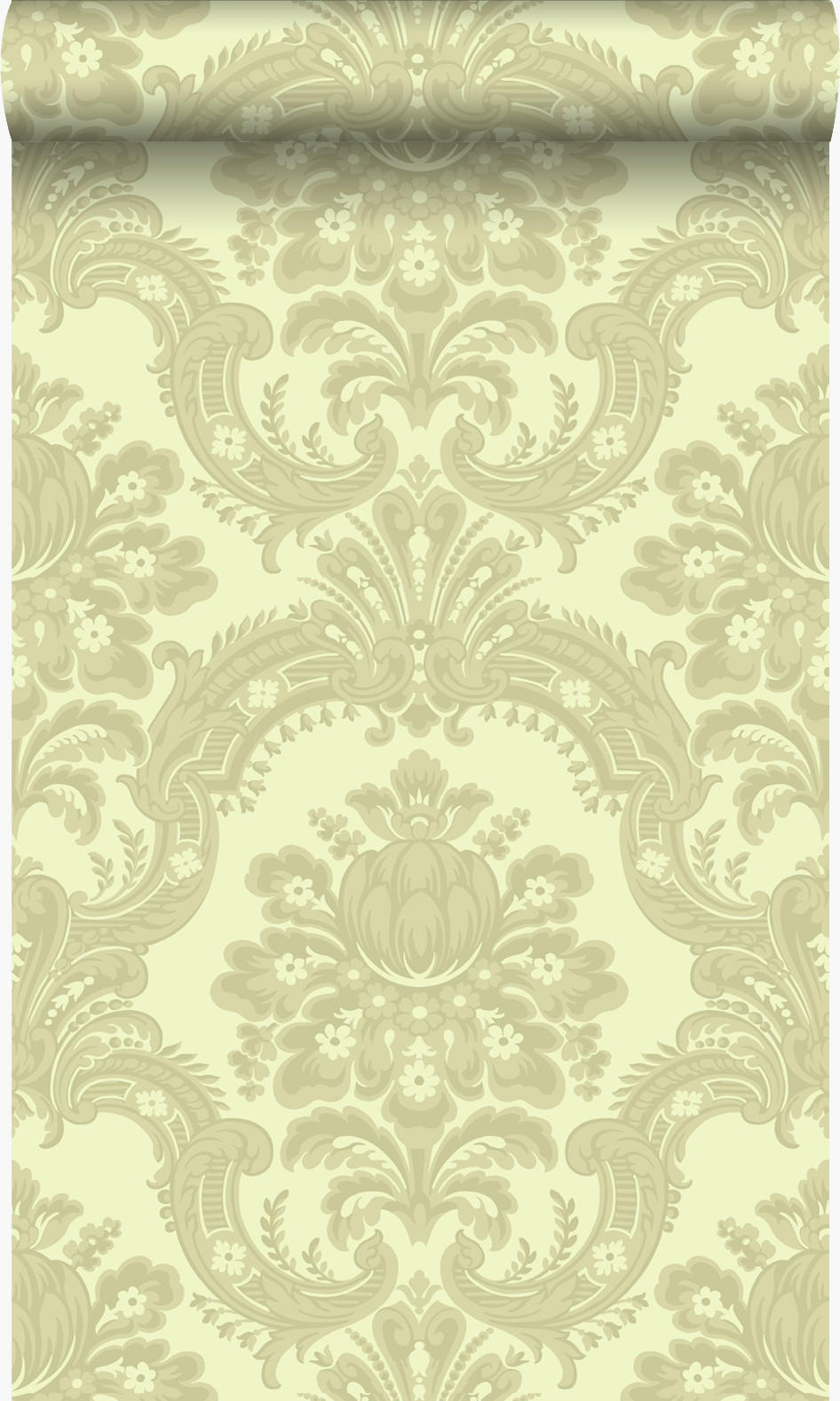 TAPETE Ornamente 53 cm x 10.05 m - Grün, Papier (53/1000cm) - Origin Wallcoverings