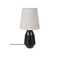TISCHLAMPE Aysa - Schwarz - 25/25/52 cm - Schwarz, Kunststoff (25/25/52cm) - Novel