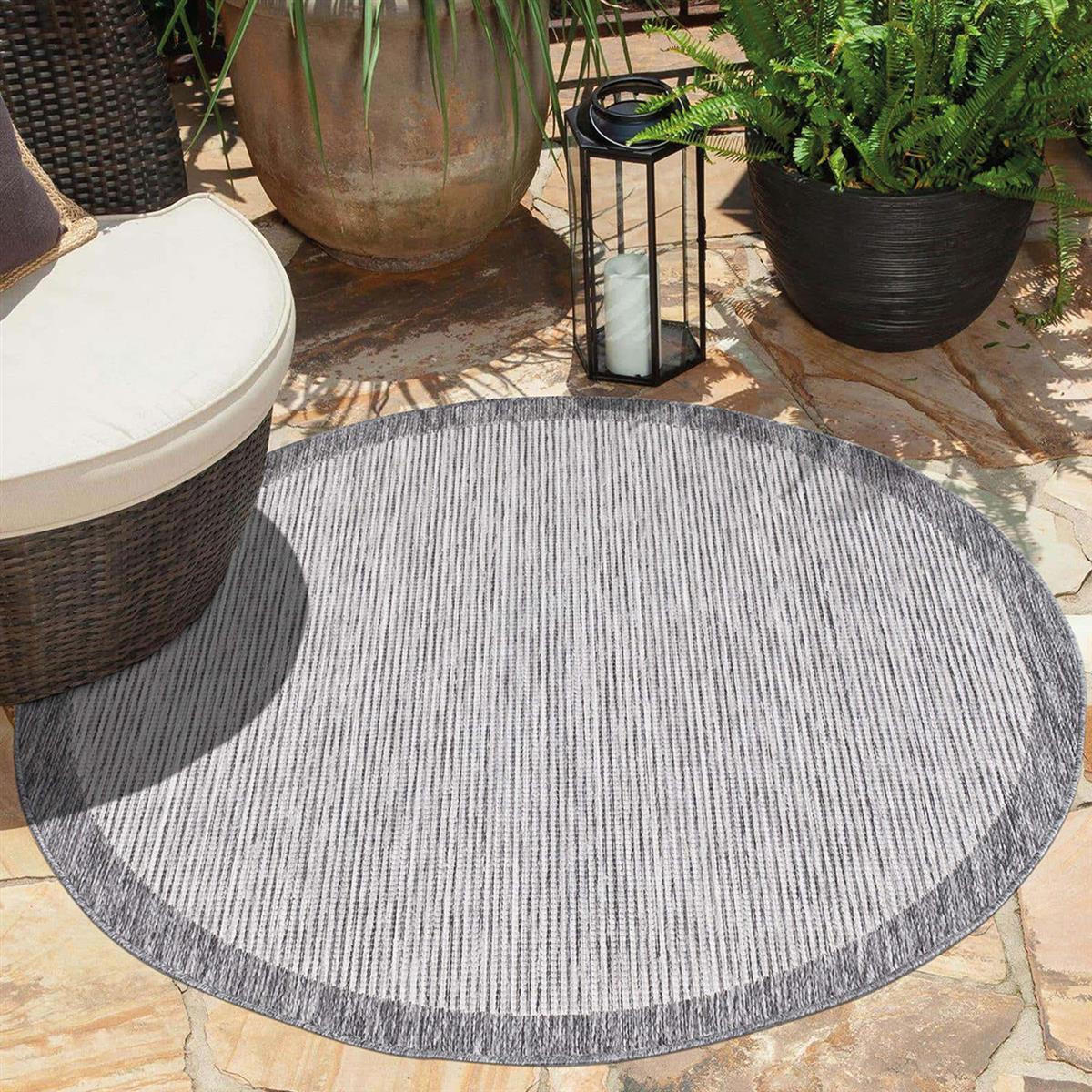 OUTDOOR-TEPPICH Sun 470 Grau 160 cm - Grau, Textil (160/160cm) - carpet city