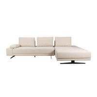 SOFA 3-SITZER Shelly Chaise Longue Rechts Off-White - Beige/Weiß, Kunststoff (308/90/183.5cm) - Dutchbone