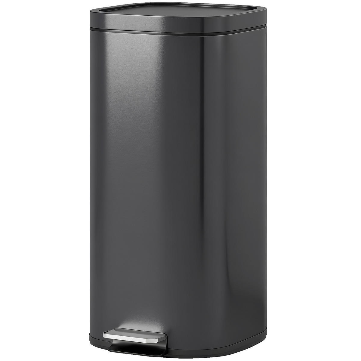 ABFALLEIMER Schwarz 1 Stück - Schwarz, Metall (29/59.5/36cm) - GiPP