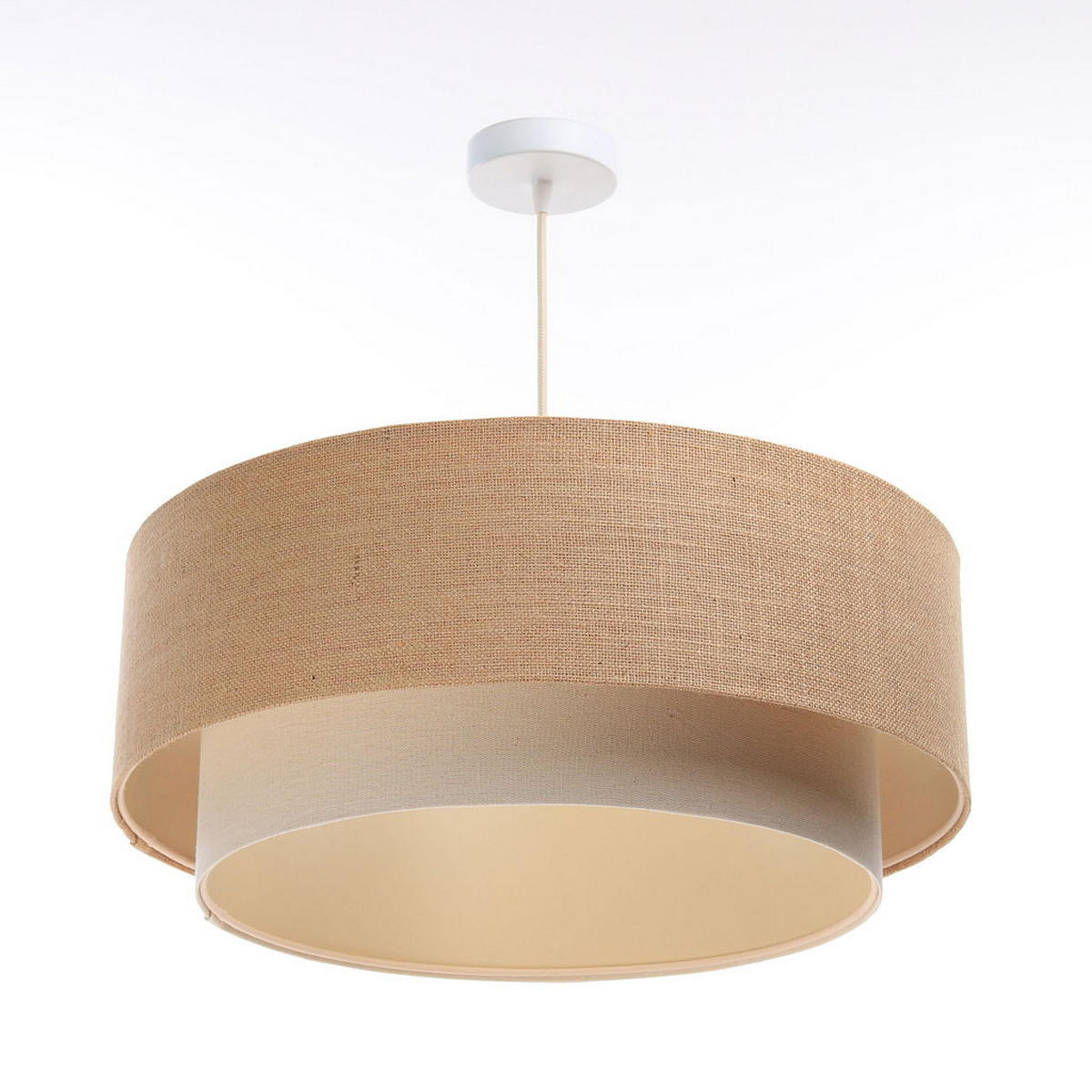 HÄNGELEUCHTE Beige 60/20 cm - Beige, Kunststoff (60/1.2/20cm) - ONZENO