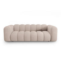 SOFA Lupine aus Chenille-Stoff beige 3 Sitzplätze - Beige, Textil (95/70/230cm) - Micadoni