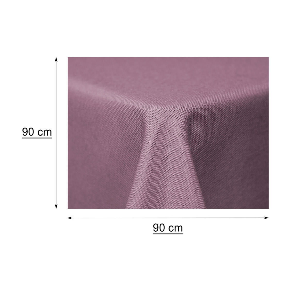 TISCHDECKE Leinenoptik 90/90 cm eckig flieder - Flieder, Kunststoff (90/90cm) - TiborTex