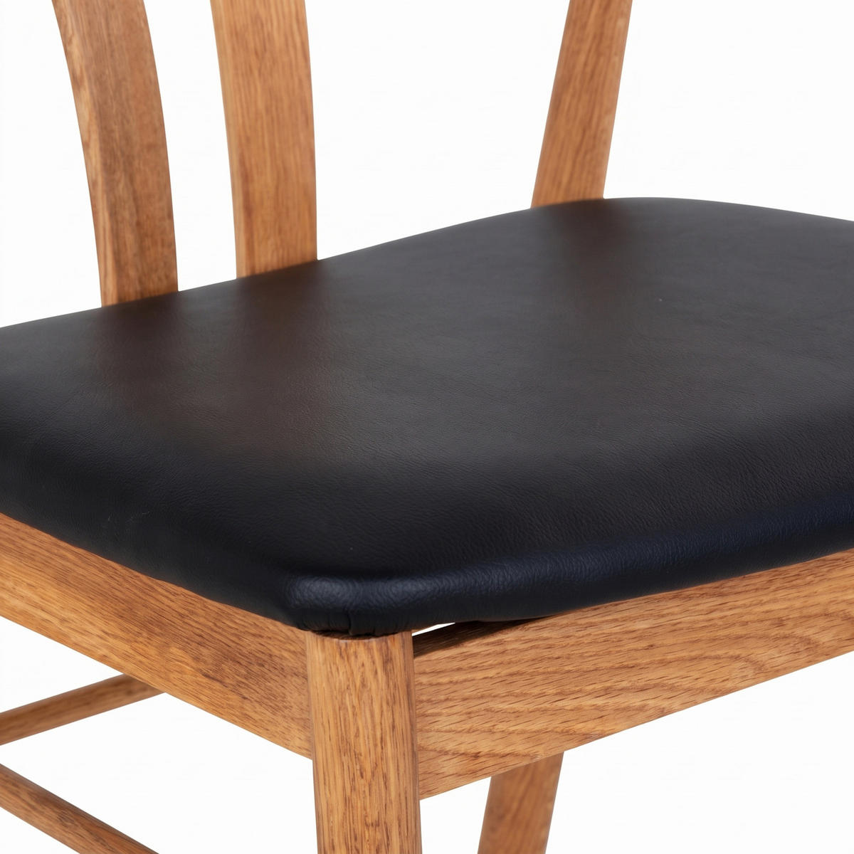 MATSTOL Andre 54 x 60 x 77 cm – ek/svart - Ekfärgad/Svart, Trä/Textil (54/77/60cm) - ebuy24