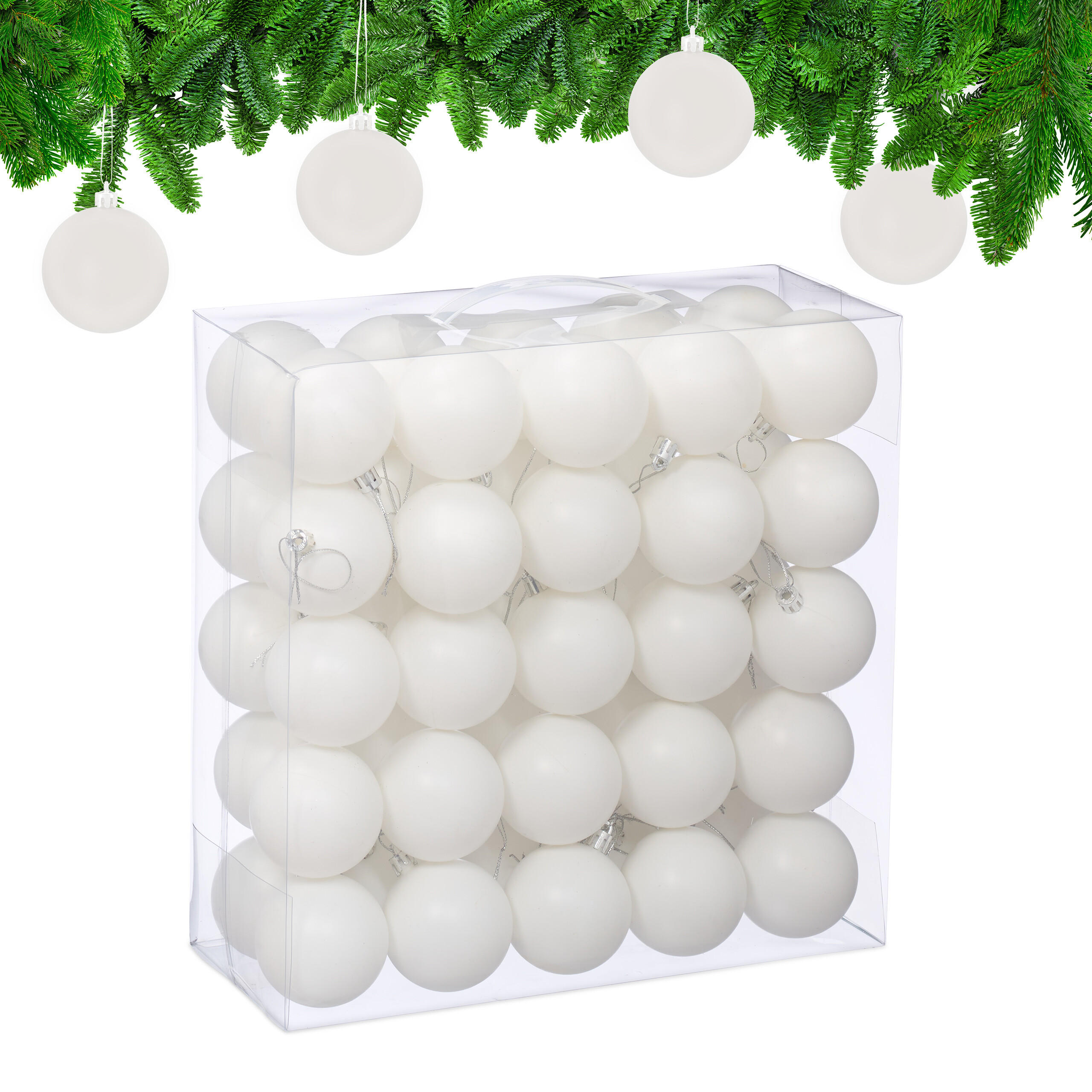 Relaxdays BAŇKY bílé 50ks-set 6 cm úložný box
