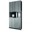 BÜROSCHRANK Logan Fronten in Avola-Anthrazit - Anthrazit, Holzwerkstoff (82/184/37cm) - Vladon