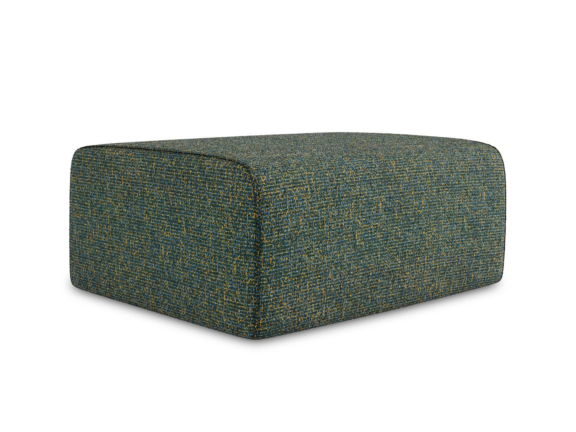 POUF Strukturstoff Stoff Grün - Blau/Schwarz, Kunststoff/Textil (90/80/60cm) - Makamii