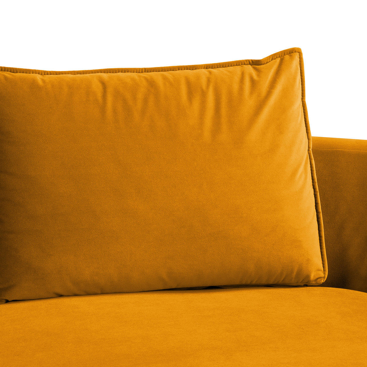 OTTOMANE - modular - Schwarz/Orange, Kunststoff/Textil (196/82/146cm) - home24