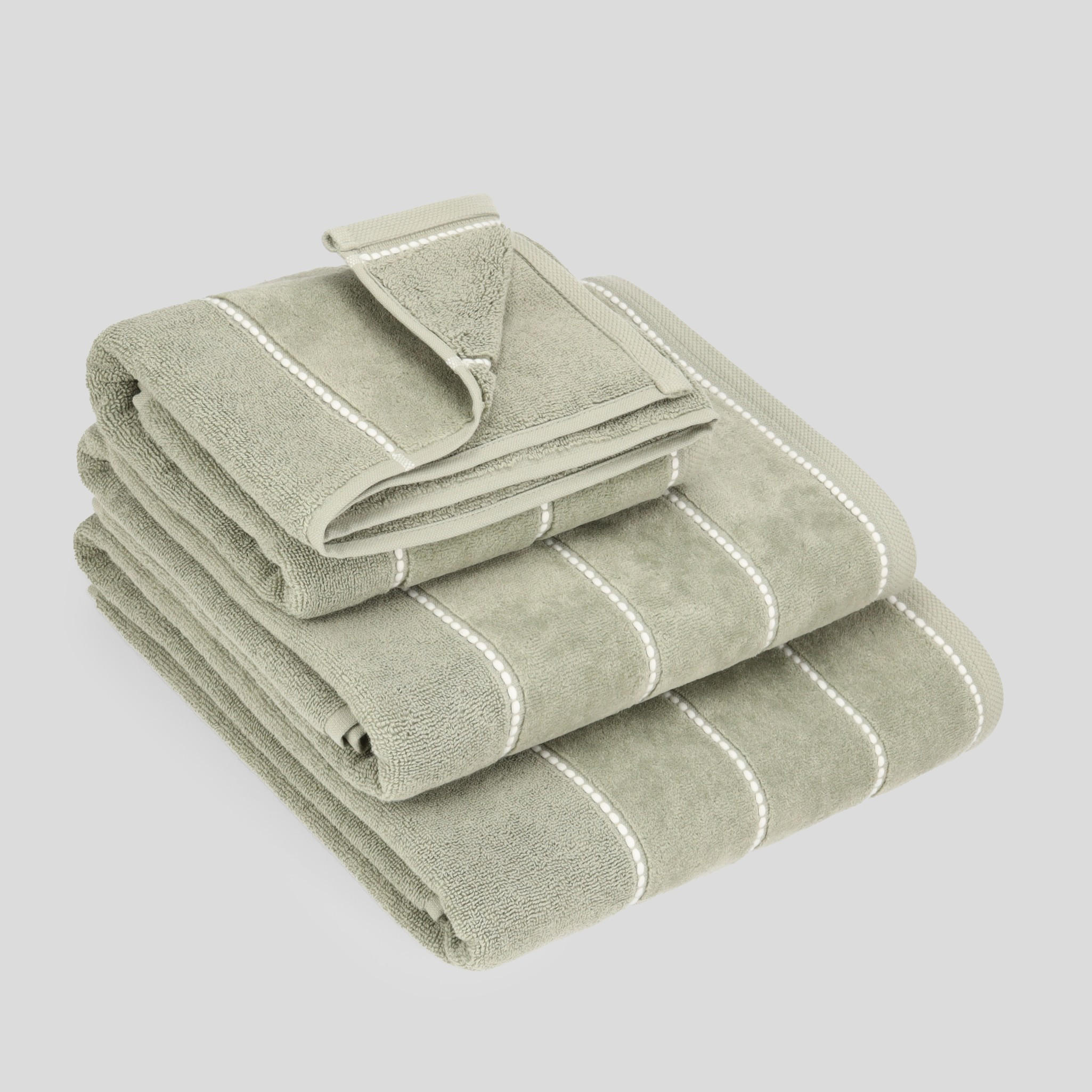 Thumbnail - home&you Duschtuch, Hellgrün, Textil, 90x140 cm, Badtextilien, Duschtücher