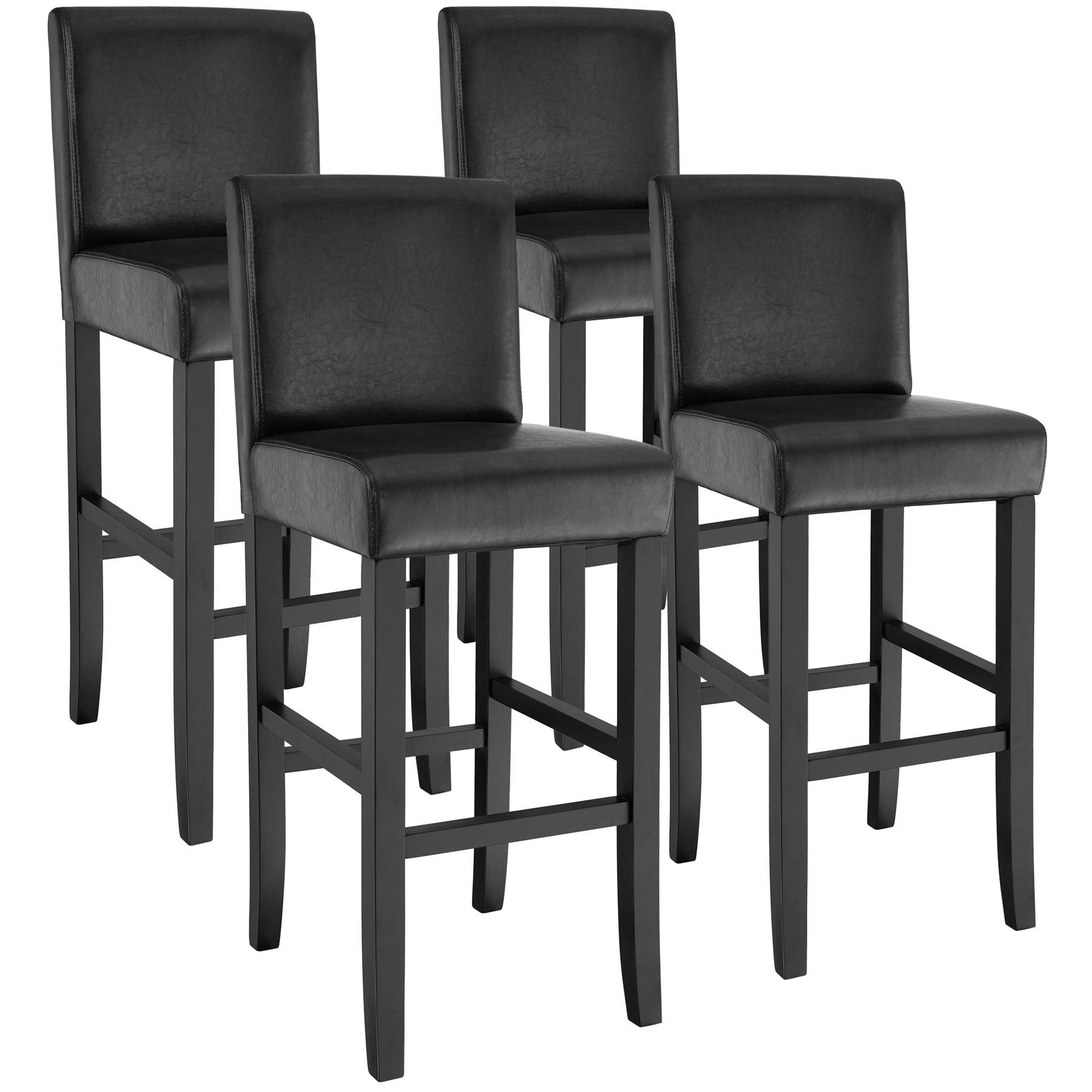 BARHOCKER ,Sitzhöhe 76 cm,schwarz - Schwarz, Holz (40/107/41cm) - tectake