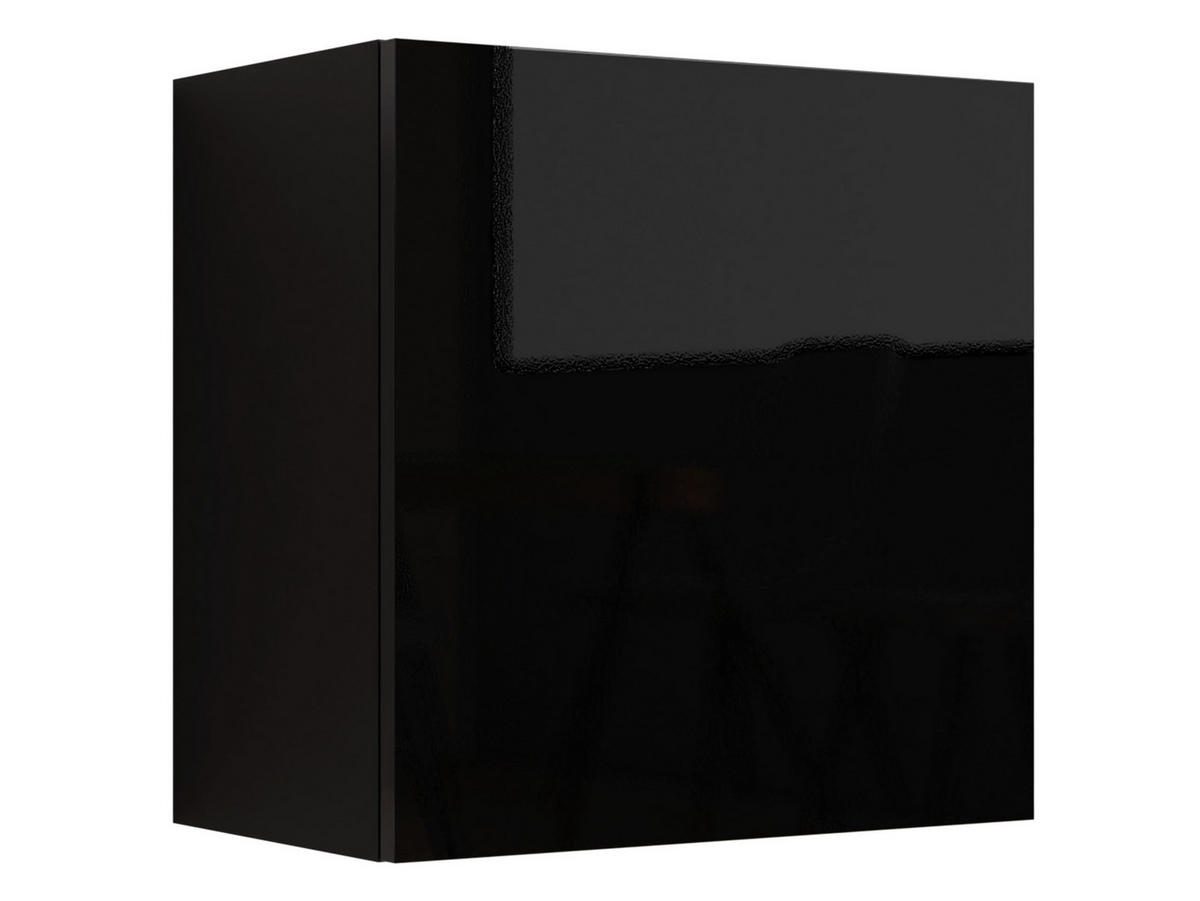 HÄNGEVITRINE Quadrat Vigo - Schwarz Hochglanz/Schwarz, Holzwerkstoff (50/50/30cm) - MIRJAN24
