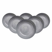 SUPPENTELLER Sendai Wirbel grau ø 20 cm 6er Set - Grau, Keramik (20cm) - Ritzenhoff Breker