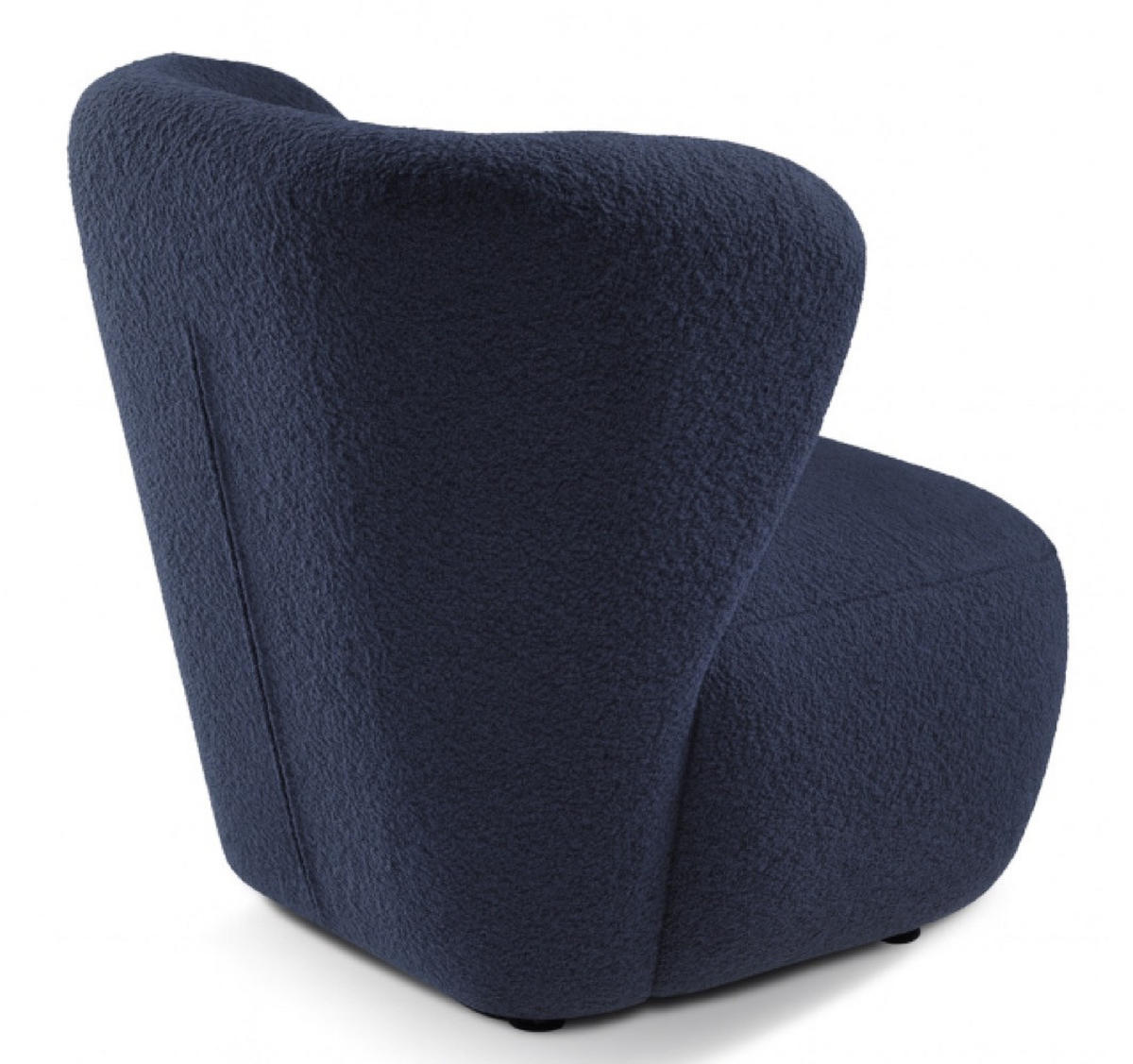 SESSEL Granat EVA Mit Breit Gepolstertem Rückenlehne Boucle - Dunkelblau, Textil (82/74/74cm) - Sepro Meble