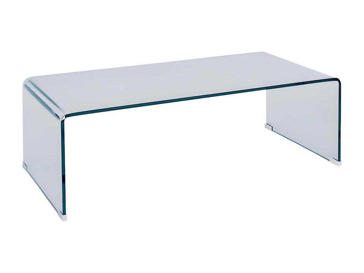 COUCHTISCH - Sicherheitsglas - ALONZO - Transparent/Hellgrau, Glas (110/55/35cm) - Vente-Unique