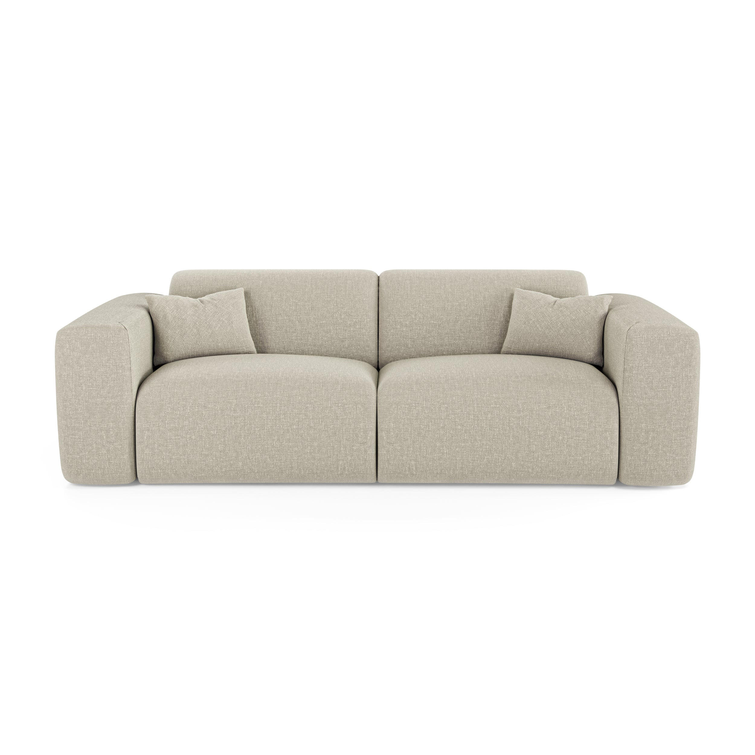 SCHLAFSOFA EXPRESS Dunlopillo Stoff beige 140 cm - Beige, Textil (214/73/95cm) - Sia Home