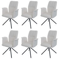 ESSZIMMERSTUHL Cremeweiß 6er-Set - Weiß, Textil (70/94/60cm) - MCW