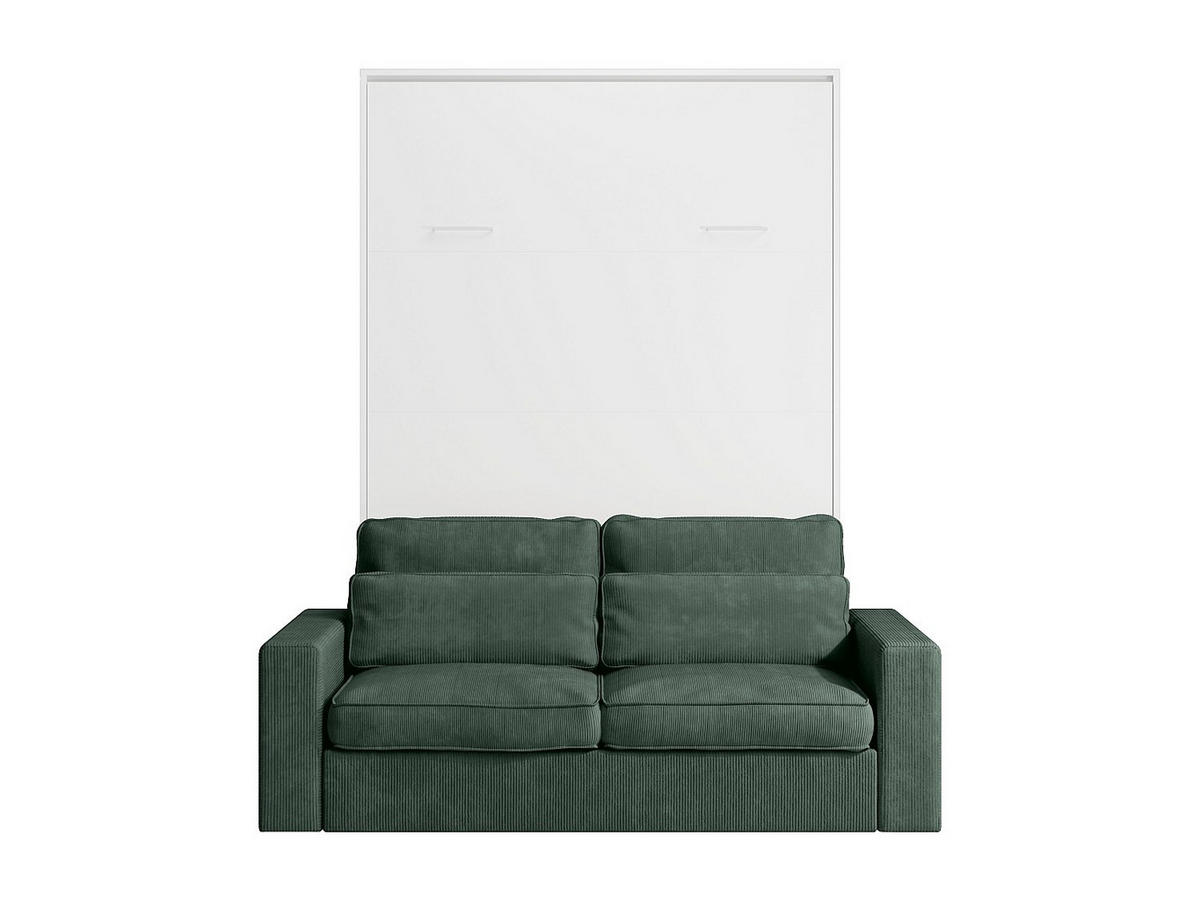 SCHRANKBETT - 2 Personen - holz - weiß Beganio - Weiß, Holz (140/200cm) - Vente-Unique