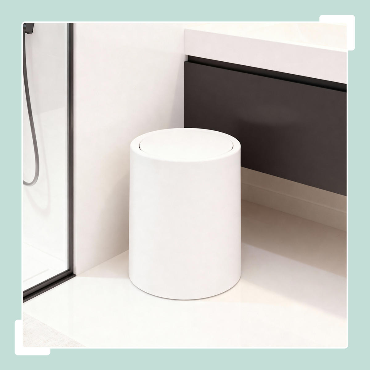 MÜLLEIMER - Weiß, Kunststoff (26/31.5/26cm) - Relaxdays