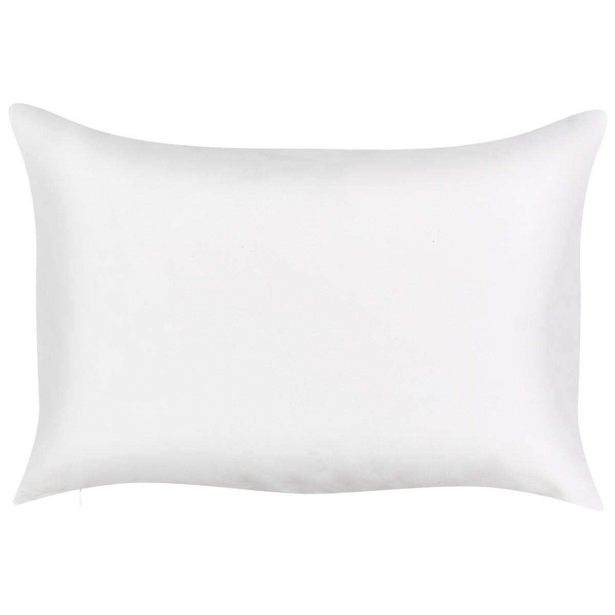 GARTENKISSEN 2er-Set Blattmotiv weiß/blau 40/60 cm Torbora - Weiß, Textil (40/60cm) - Beliani