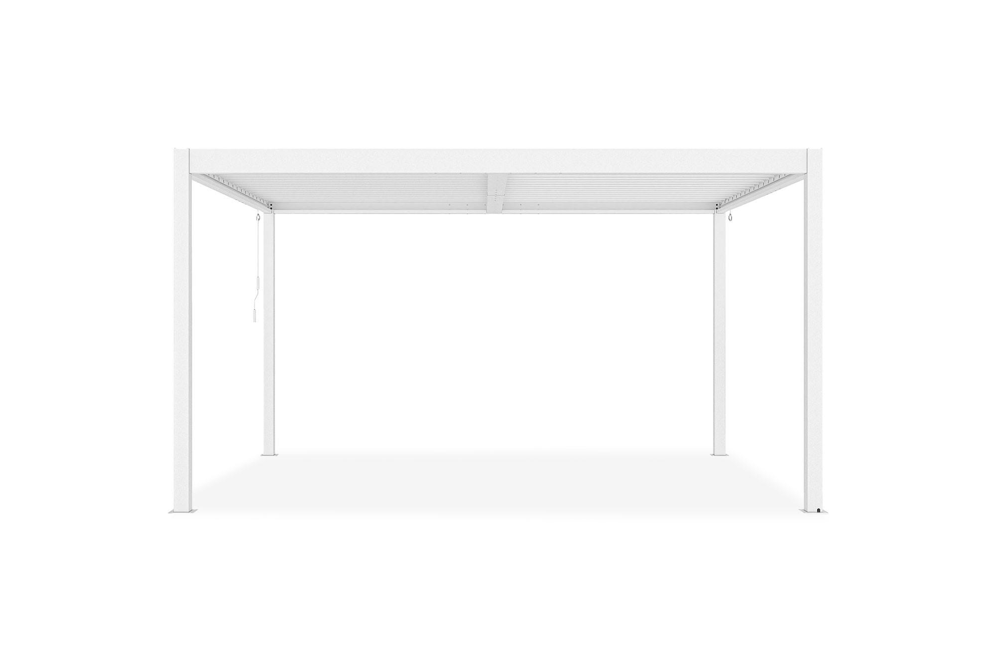 PERGOLA BIOKLIMATISCHE SELBSTTRAGENDE Piana weißem 4m x 3m - Weiß, Metall (304/218/304cm) - Cazeboo