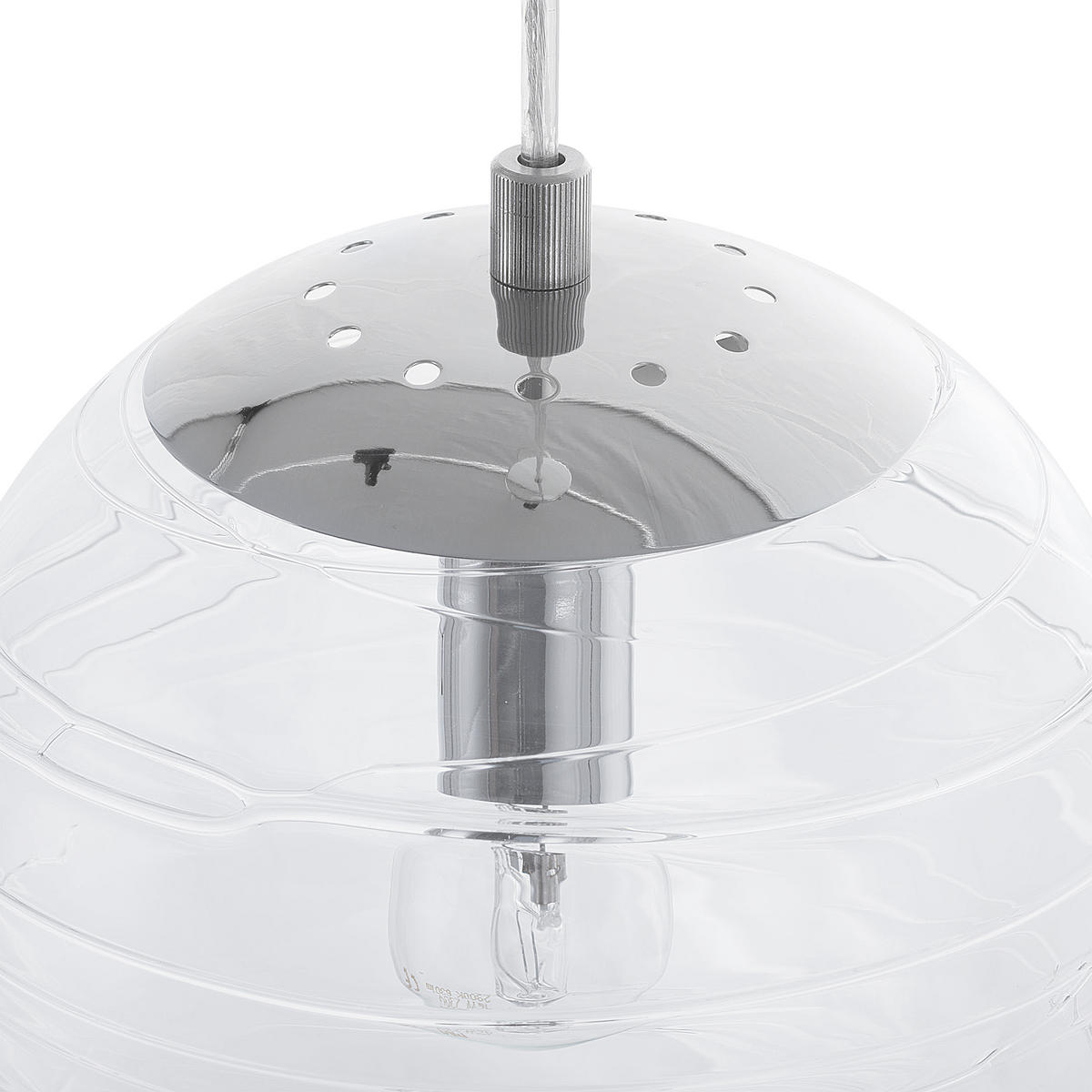 HÄNGELEUCHTE Mirna 16/16/120 cm - Transparent, Glas (16/16/120cm) - Beliani