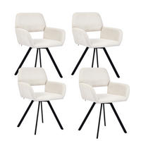 ARMLEHNSTUHL-SET 4 Stück beige - Beige, Holzwerkstoff/Textil (57/81.5/53cm) - Urban Meuble