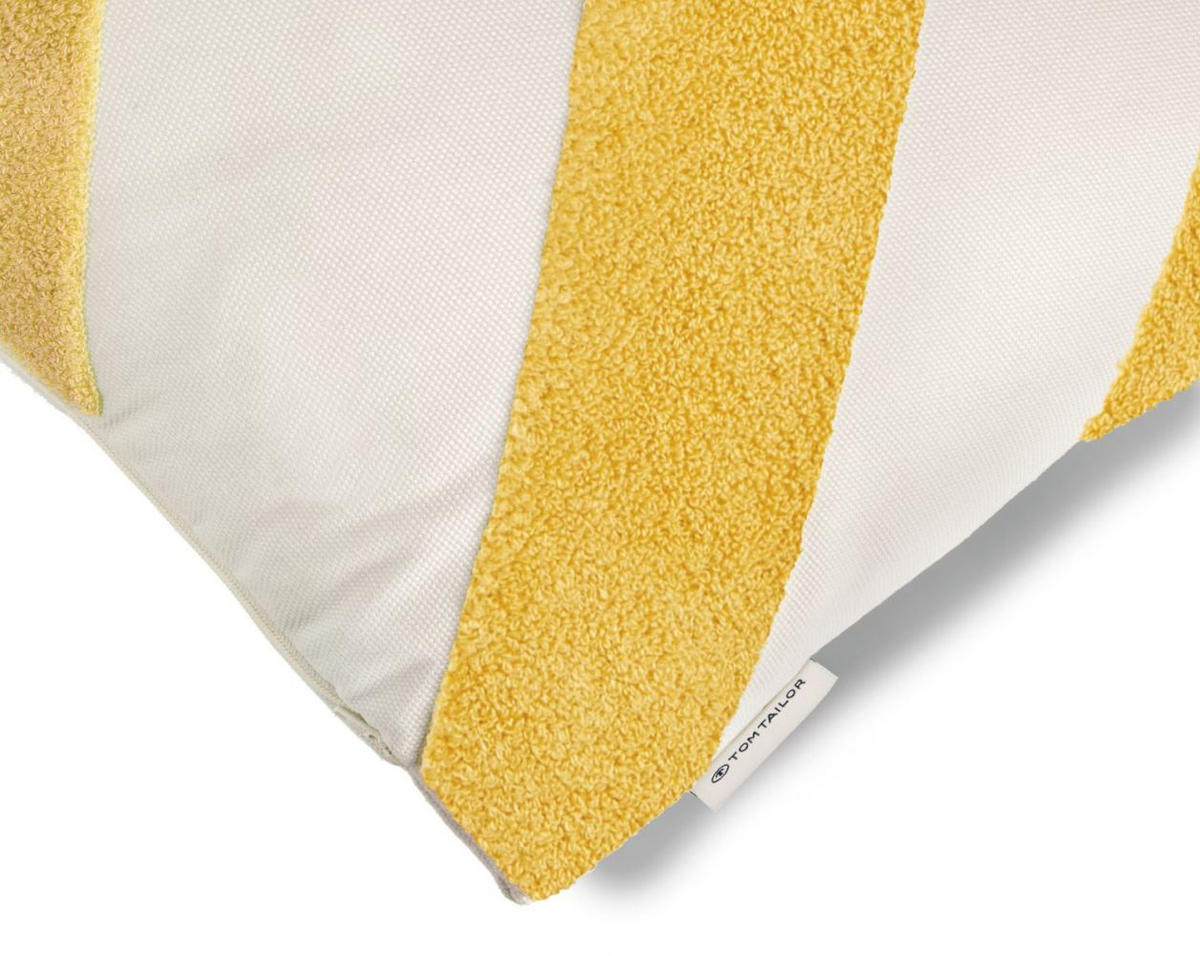 ZIERKISSENHÜLLE Diagonal gelb 45x45cm - Gelb, Textil (45/45cm) - Tom Tailor