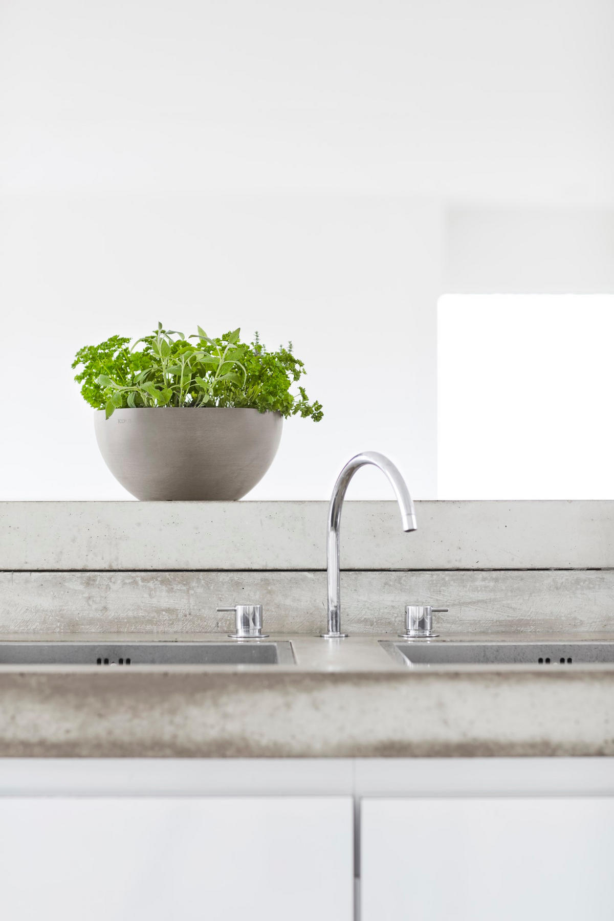 BLUMENTOPF Brussels 25/12 cm Taupe - Taupe, Kunststoff (25/12cm) - Ecopots