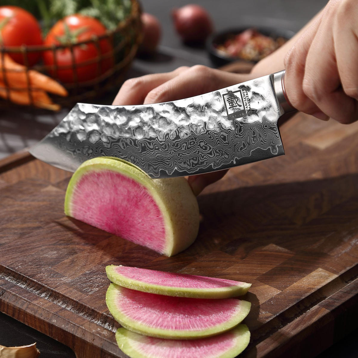 BLOCKMESSER 20 cm - Braun, Holz/Metall (34cm) - Zayiko