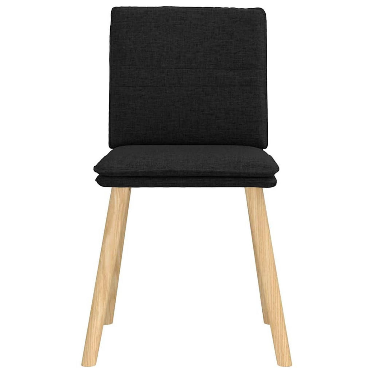 ESSZIMMERSTÜHLE 2 Stk. Schwarz Stoff 45*54*86cm - Schwarz, Metall (45/86/54cm) - ZMH