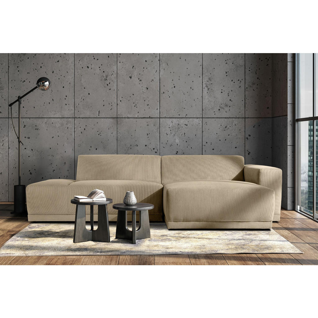 Thumbnail - Konsimo® Ecksofa-Rechts, Beige, Textil, 5-Sitzer, L-Form,L-Form, 280x160 cm, Hergestellt in Europa, Made in Europe, Wohn...
