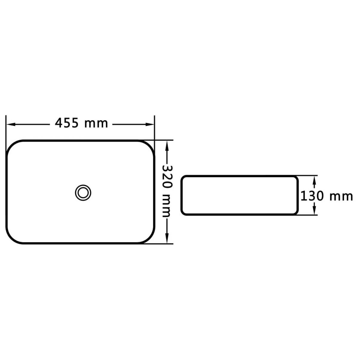 WASCHBECKEN Lampert 45.5/32/13 cm - Weiß, Keramik (45.5/13/32cm) - Nettlife