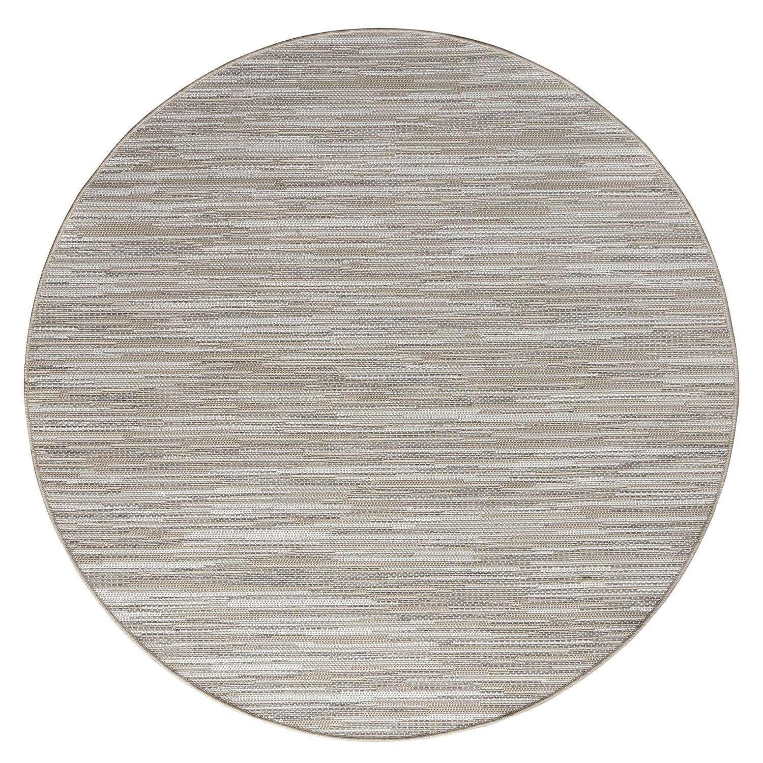 OUTDOORTEPPICH Boho Hellcreme Beige Ø 120 cm - Creme, Kunststoff (120/120cm) - TT Home