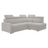 ECKSOFA Oslo 2rRLXp, Seite: Rechts 2R+R+LXP - Silberfarben/Creme, Holz/Textil (250/200cm) - MIRJAN24