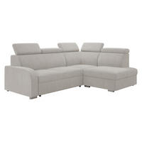 ECKSOFA Oslo 2rRLXp, Seite: Rechts 2R+R+LXP - Silberfarben/Creme, Holz/Textil (250/200cm) - MIRJAN24