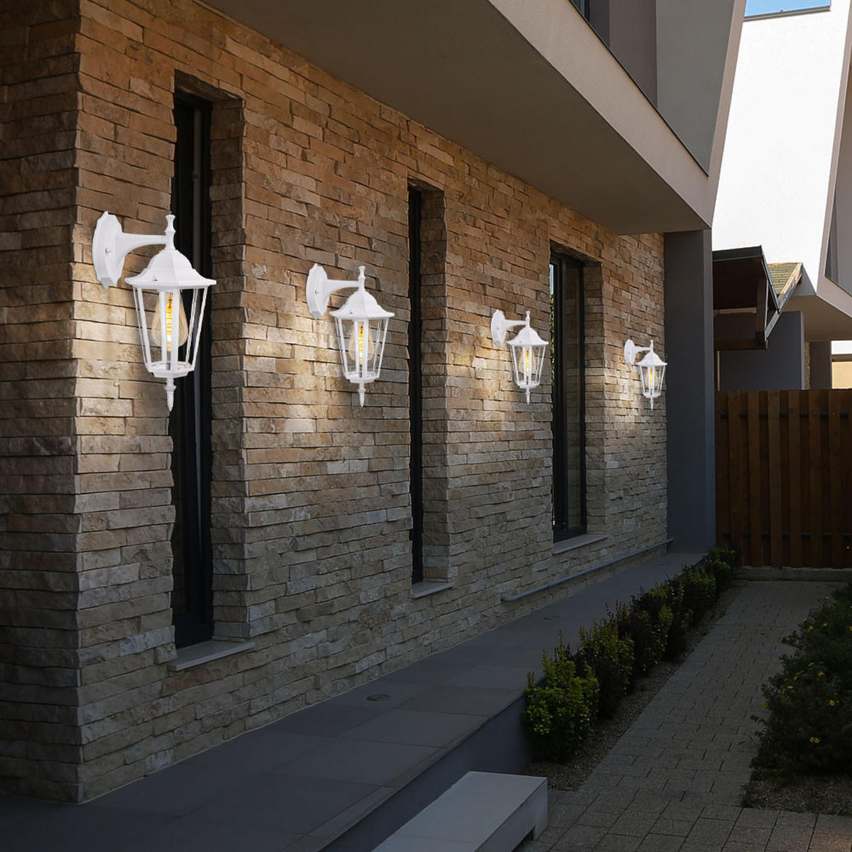 LED WANDLEUCHTE Weiß Kunststoff - Weiß, Glas (20.8/17/36cm)