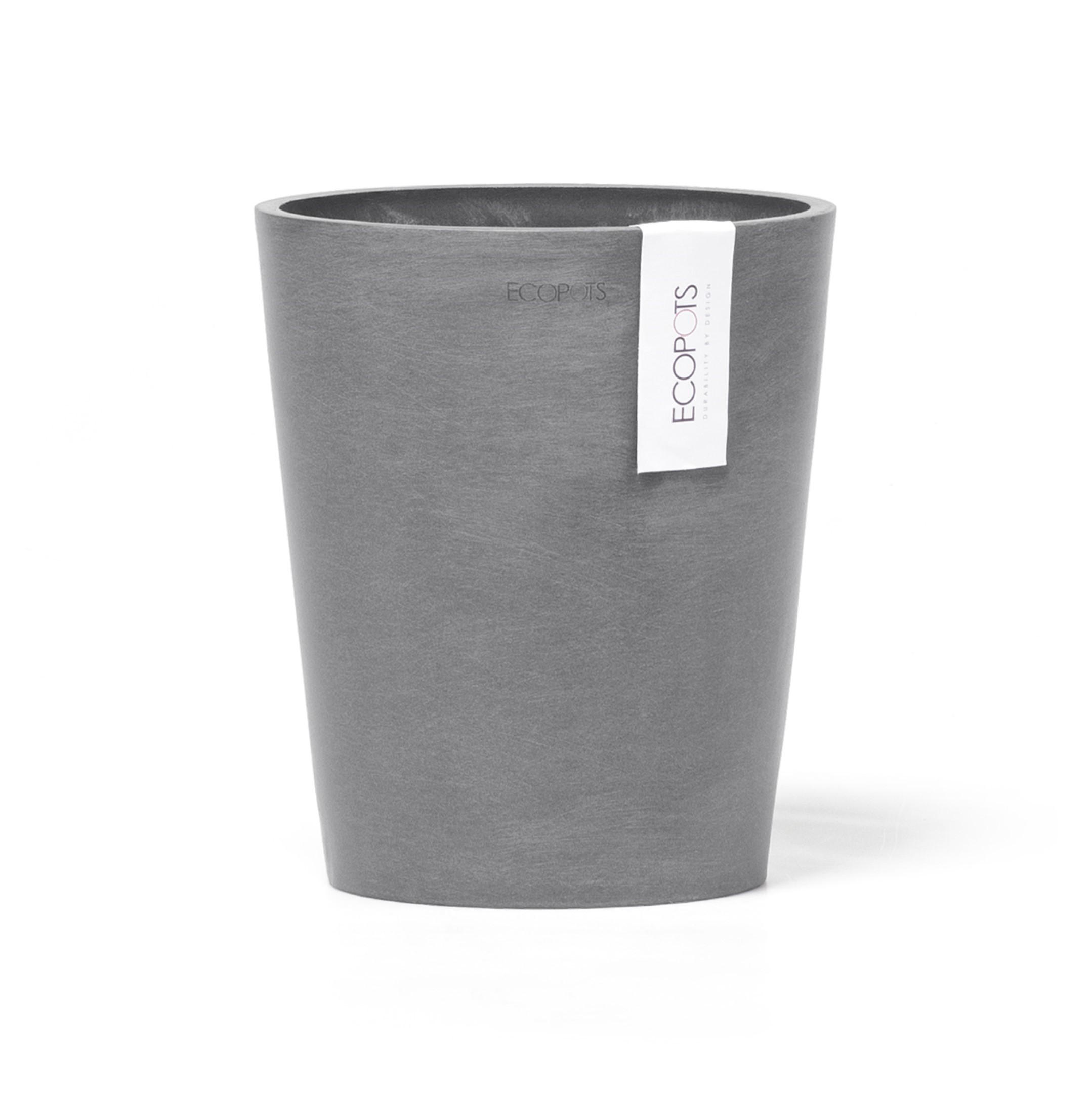 Ecopots Blumentopf Grau 19.5 cm