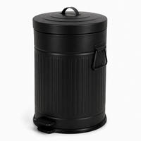 ODPADKOVÝ KÔŠ Čierny s pedálom 20 l - čierna, kov/plast (29.5/47/29.5cm) - Relaxdays