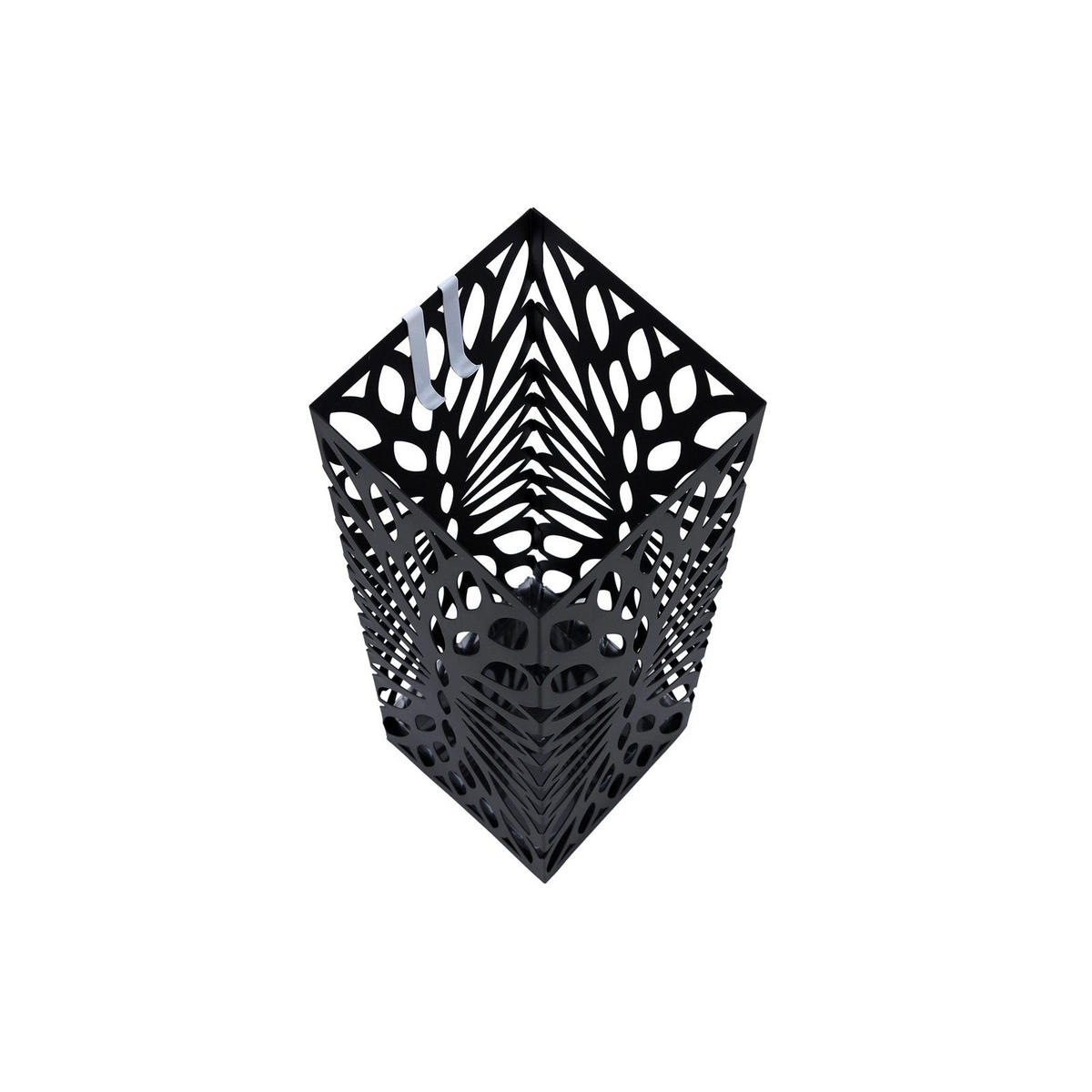 REGENSCHIRMSTÄNDER MIT HAKEN - Schwarz, Metall (15.5/49/15.5cm) - Hansiro