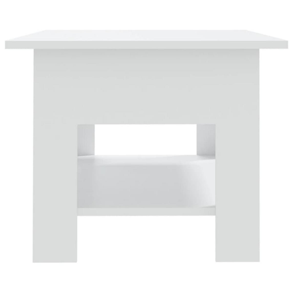 COUCHTISCH Weiß 102x55x42 cm Holzwerkstoff - Weiß, Holzwerkstoff (102/55/42cm) - furnicato