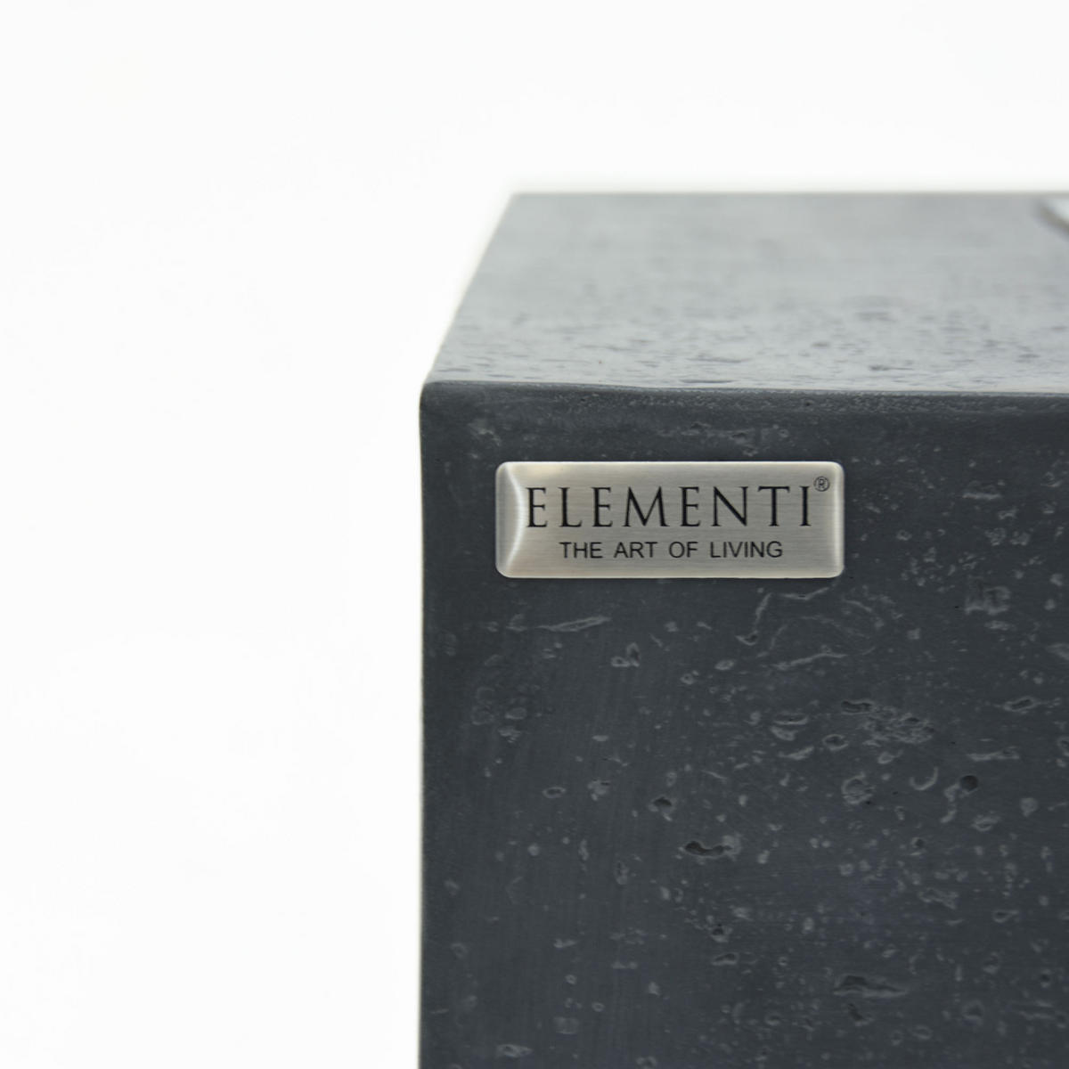 FEUERTISCH Manhattan Gasfeuerstelle aus GF-Beton 91/91/40 cm - Dunkelgrau, Naturmaterialien (91/40/91cm) - Elementi