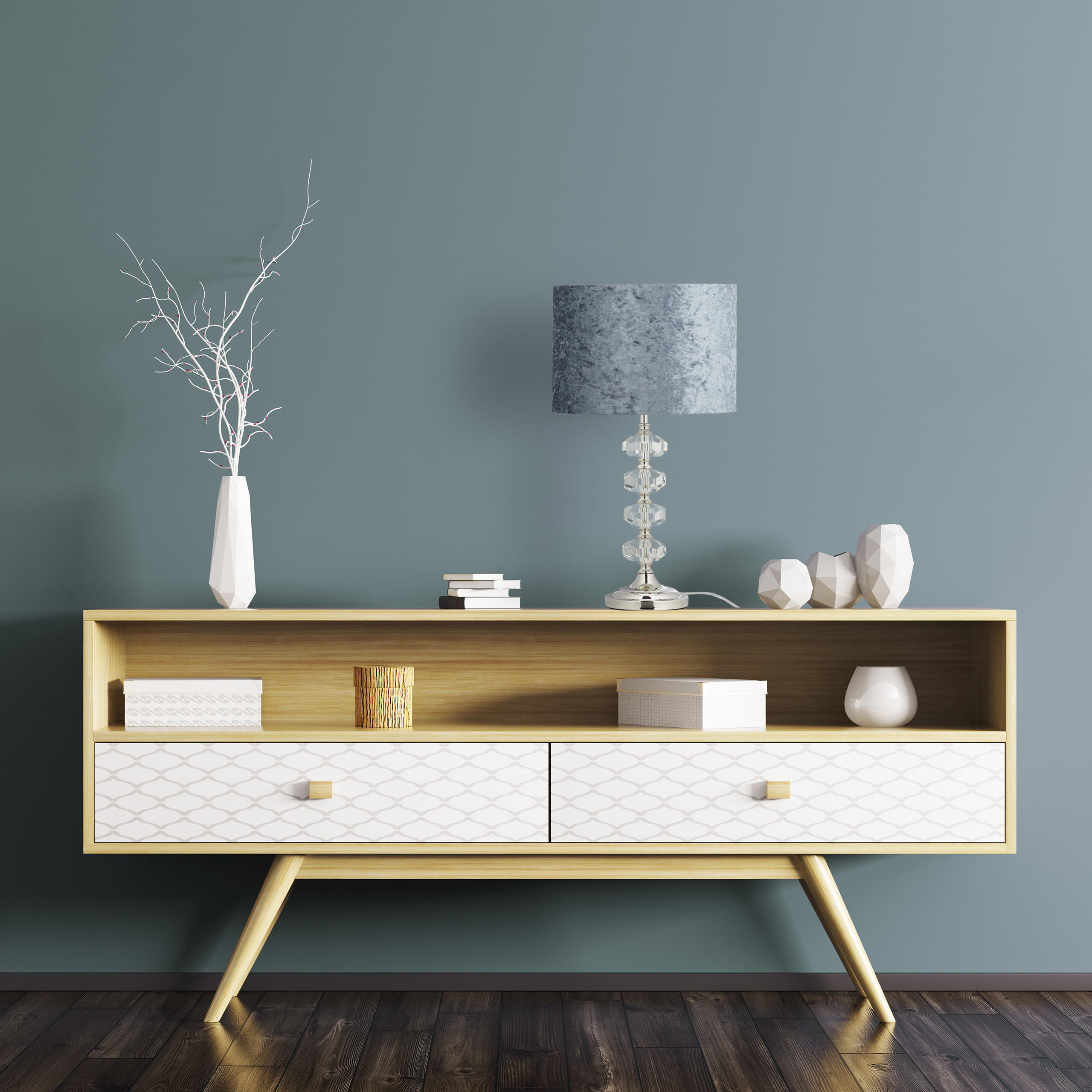 TISCHLEUCHTE - Multicolor, Glas/Textil (26/26/48cm) - Relaxdays