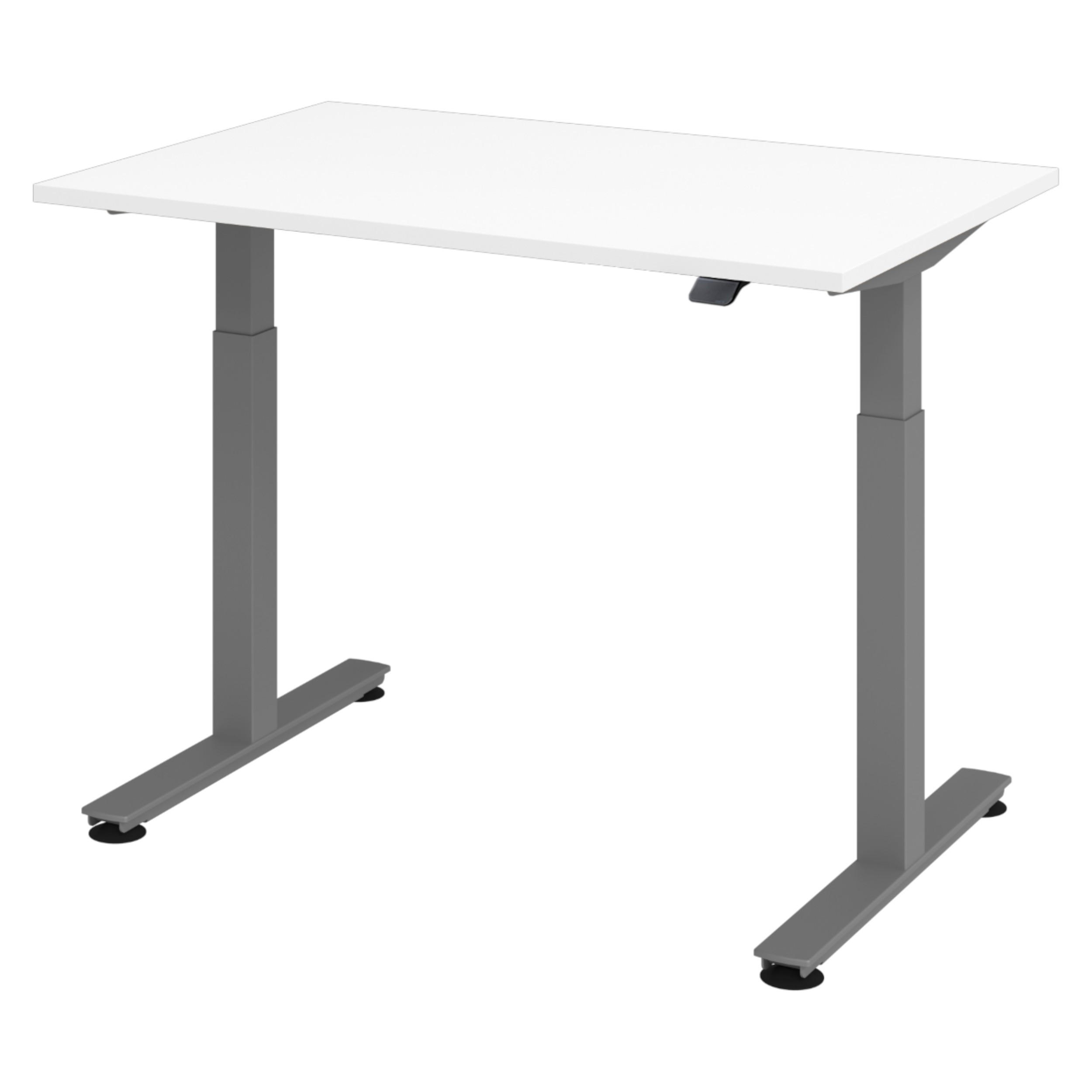 SCHREIBTISCH elektrisch XMST 80/120/74 cm in Weiß/Graphitfarben - Graphitfarben/Weiß, Holzwerkstoff (80/120/74cm) - bümö