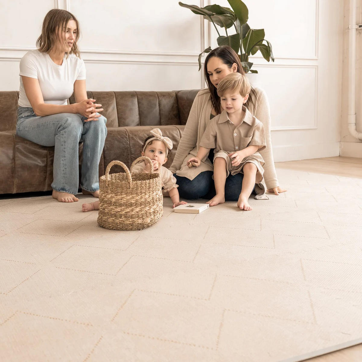 SPIELMATTE Tulum Bone beige 120x180 - Creme, Kunststoff (120/180cm)