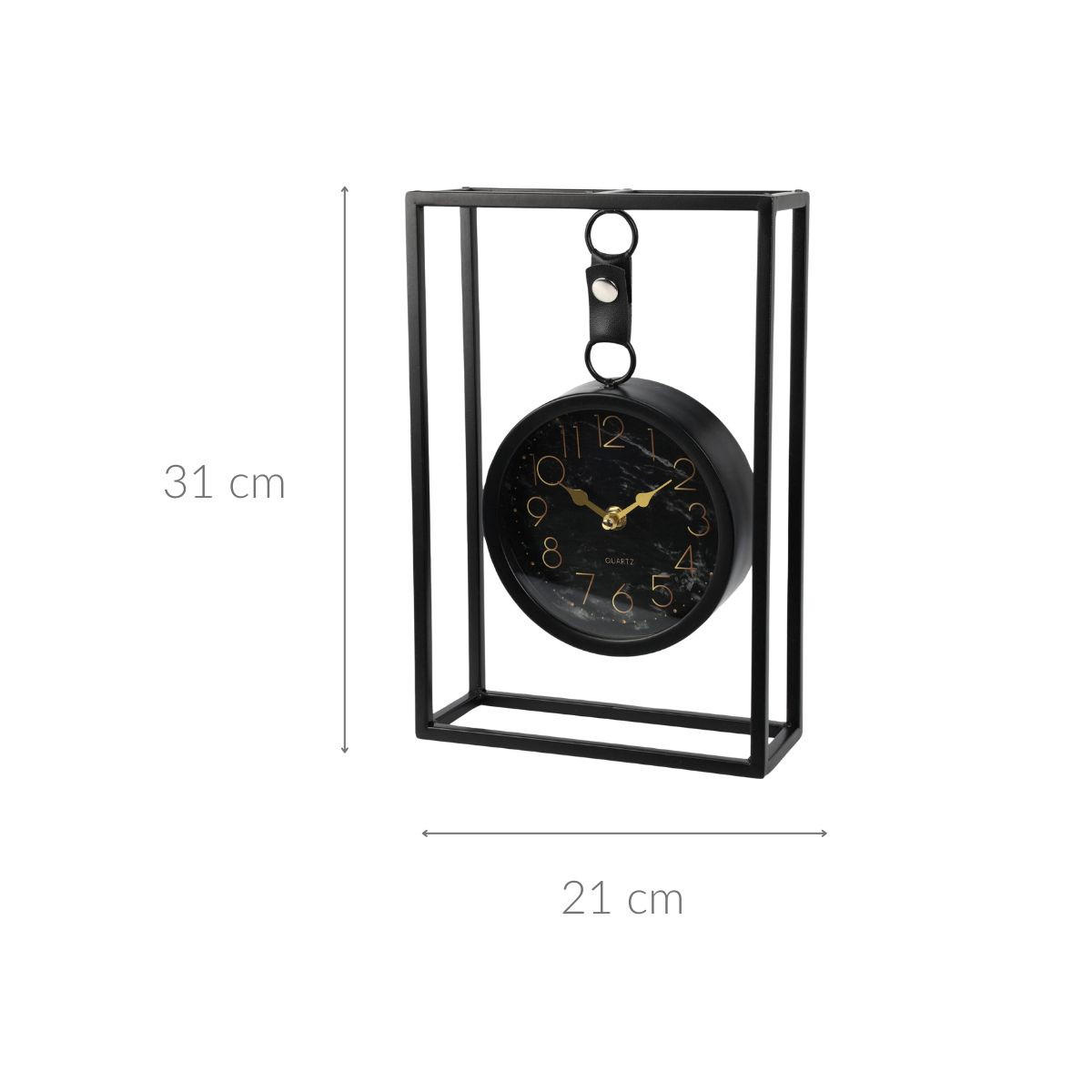 WANDUHR Metallgestell 21/31 cm - Schwarz, Metall (8.5/31/21cm) - Home Styling Collection