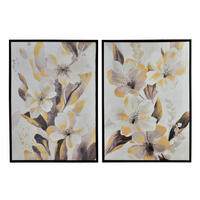 BILD Inga 2er Set 50/3/70 cm Kunstoff - Goldfarben/Weiß, Kunststoff (50/70cm) - Mondex