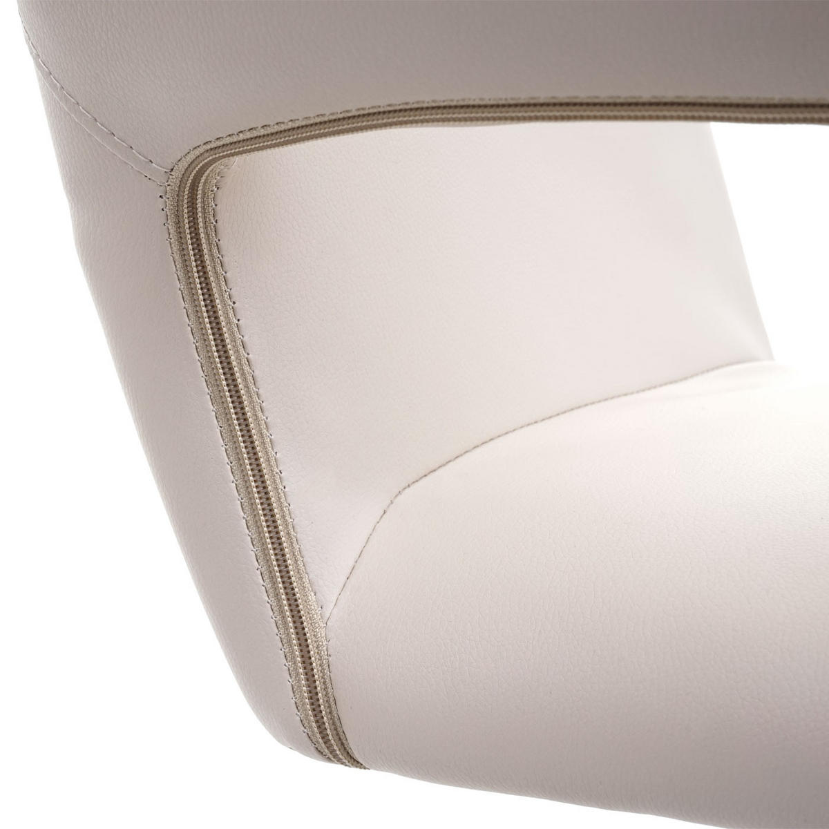 HOMEOFFICE-BÜROSTUHL Cremeweiß - Weiß, Textil (65/89/65cm) - MCW
