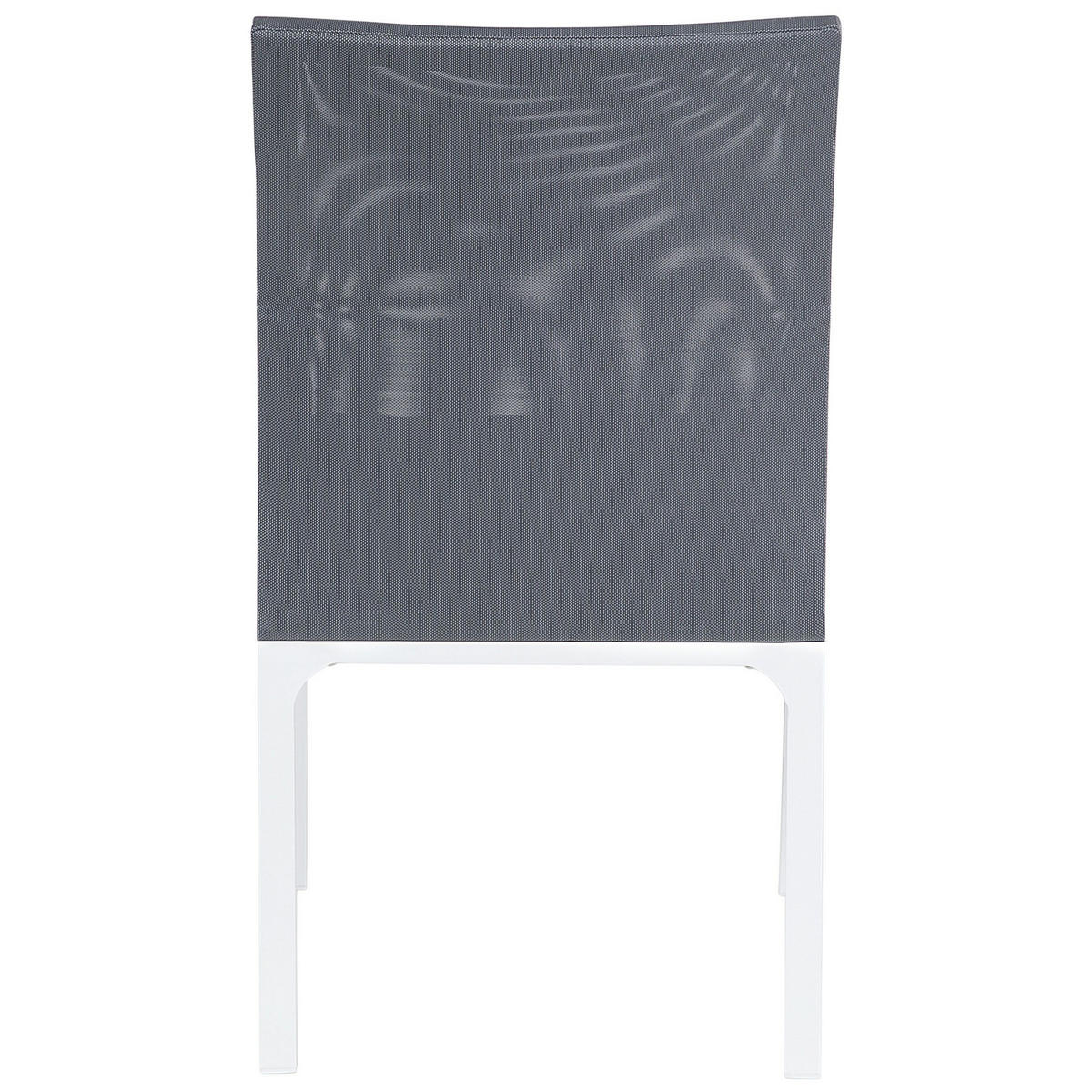 GARTENSTUHL 2er-Set Aluminium grau Bacoli - Grau, Textil (52/91/62cm) - Beliani